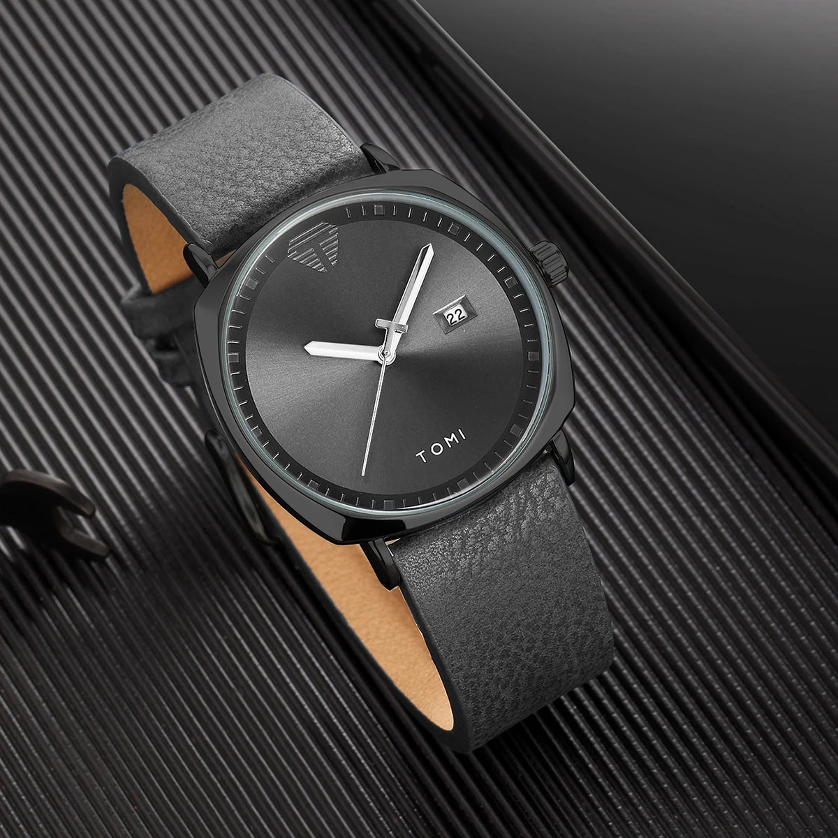 TOMI 3PCS Simple Business Men Watch Wallet Gift Box Set High Quality Classic Versatile Men Quartz Watch Clock Gifts Reloj